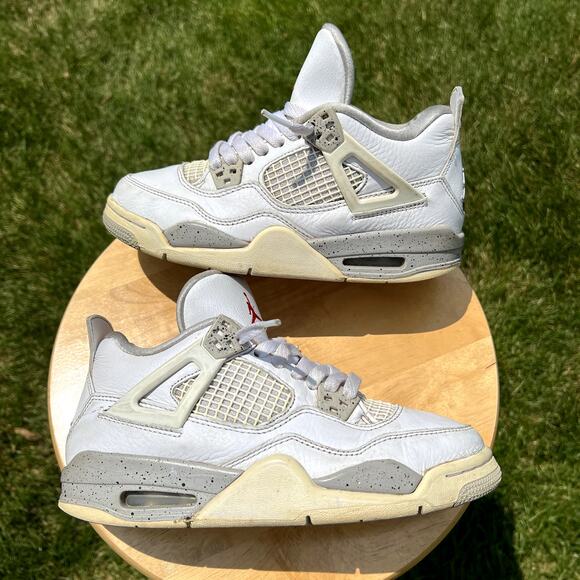 Nike Air Jordan 4 Retro GS White Oreo Men\'s Shoes - Size 5 - Ships Now
